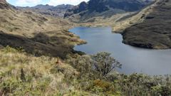 highland lake and mountain landscape