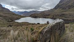 highland lake and mountain landscape