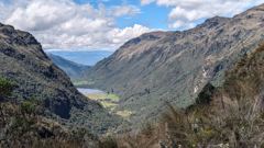 highland lake and mountain landscape