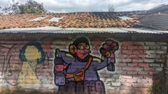 painted brick wall mural