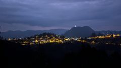 city lights at night