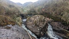 rocky stream and falls