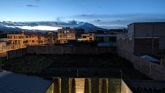 urban building view at sunset