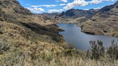 highland lake and mountain landscape