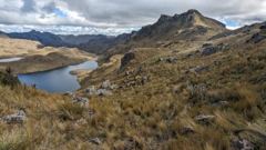 highland lake and mountain landscape
