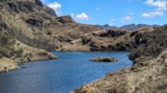 highland lake and mountain landscape