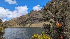 highland lake and mountain landscape