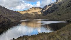 highland lake and mountain landscape
