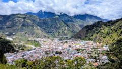 mountain city panorama