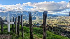 fence line above city