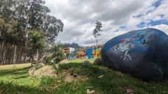 public art or large painted object in park
