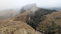 misty mountain valley and ridge