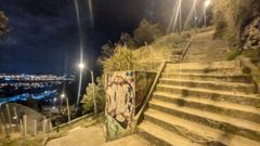 night stairs and path
