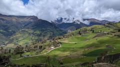 mountain farmland panorama