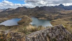 highland lake and mountain landscape