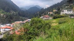 settlement in mountain valley