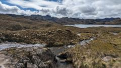 highland lake and mountain landscape