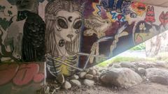 large mural underpass