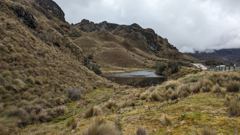 distant highland lake
