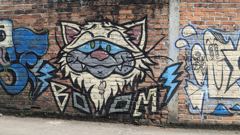 graffiti-style mural