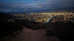 city lights from dark overlook