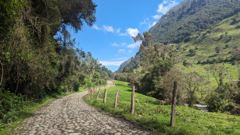 gravel road in valley