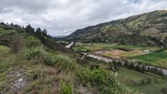 green valley with road