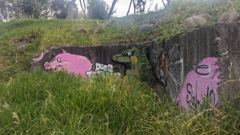 painted culvert mural