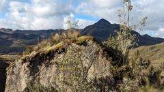 highland lake and mountain landscape