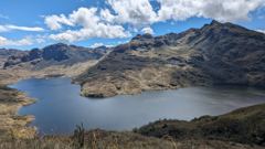 highland lake and mountain landscape