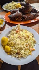 served meal plate