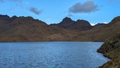 highland lake and mountain landscape