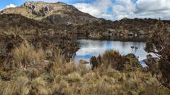 highland lake and mountain landscape