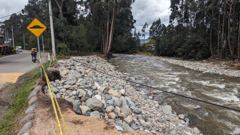 rocky roadside construction