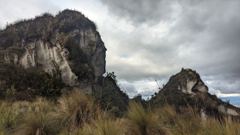 rocky paramo peaks under clouds