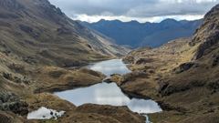 highland lake and mountain landscape