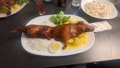 served meal plate