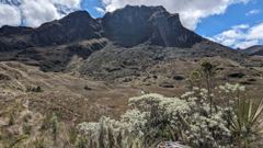 highland lake and mountain landscape