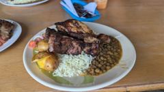 served plate meal