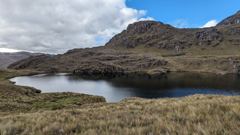 highland lake and mountain landscape