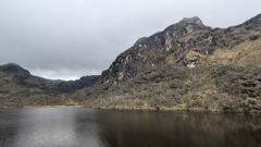 mountain lake and ridge